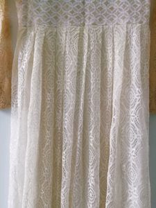 Cream Long Kurti For Women