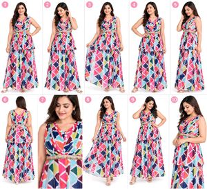 🔥 BUY 1, GET 1 FREE🔥Geometric Print Maxi Dress
