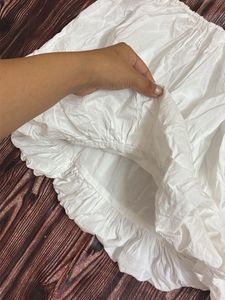 White Cotton Bubble Skirt