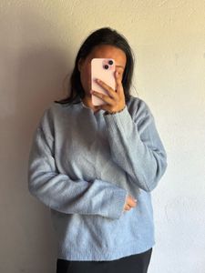 Cozy Blue Knit Sweater