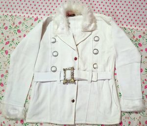 White Fur Collar Jacket for kids & girls