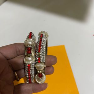 Studded Pearl Bangles
