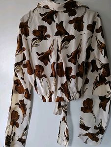 Beautiful White 🤍 And Brown 🤎 Top