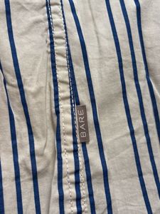 Bare Classic Striped Button-Up Shirt