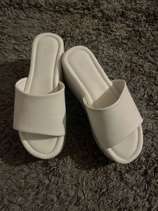 Chic White Platform Wedge Sandals
