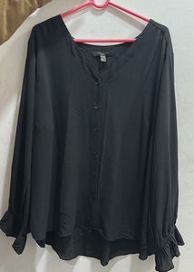 Elegant Black Long Sleeve Blouse
