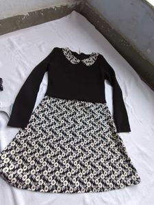 Chic Black & White Floral Dress