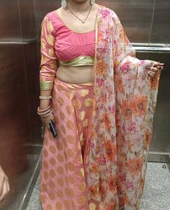 Tailor Stiches Lahanga Choli Without Dupatta