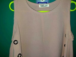 Stylish Pink Sleeveless Top with Eyelet Detail