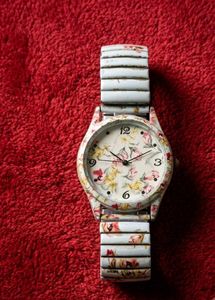 Floral Print Wristwatch