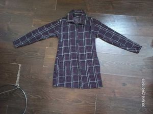 Plaid Button-Up woolen Jacket