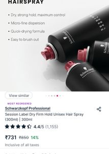 Schwarzkopf Session Label Hairspray