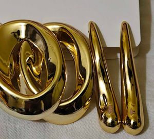Chunky Gold Hoop Earrings Set