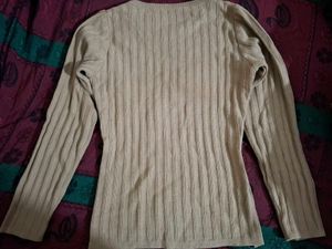 Stylish Ribbed Long Sleeve Top