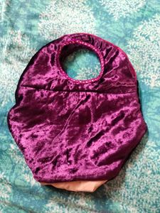 Elegant Purple Velvet Clutch