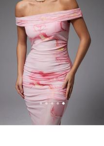 Pink Marble Bodycon Dress