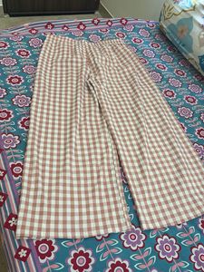Checked Wide Leg Pants