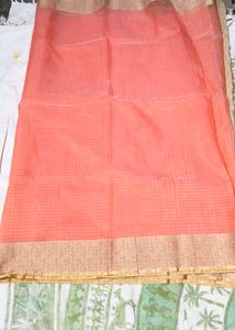 Elegant Peach Saree