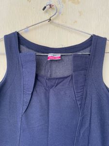 Sleeveless Blue Casual Dress