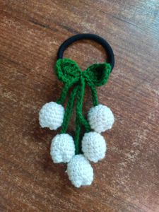 Handmade Crochet Flower Hair Tie