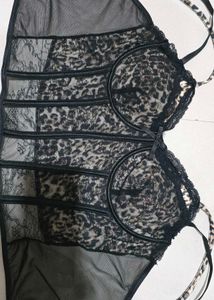 Leopard Print Lace Corset Top