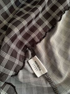 Sheer Plaid Mesh Crop Top