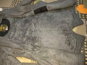 Grey Hooded Jacket korean fur inside