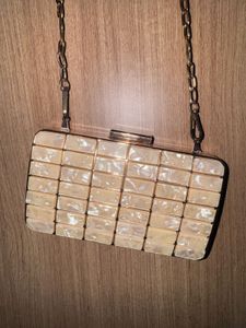 Unused  Vintage Mother-of-Pearl Clutch