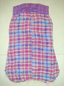 💜 One-of-a-Kind Pastel Plaid Designer Wrap Top