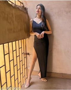 Sleek Black Slip Dress