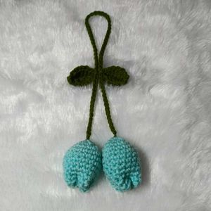 Cute Crochet Tulip Hair Ties. set of 4
