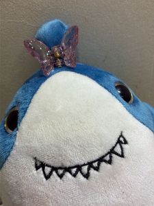 Cute Shark Plush Toy with Butterfly Clip (freebie