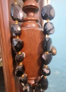 Chunky Black Stone Statement Necklace