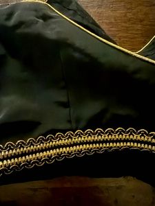 black saree with ready made blouse