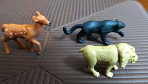 Set of 3 Kinder Joy Toy Animals
