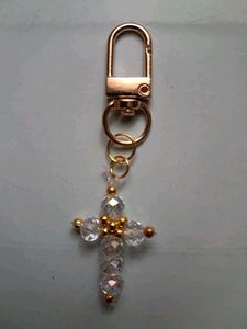 Crystal Cross Keychain