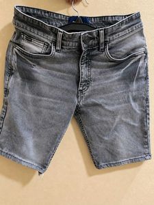 Classic Grey Denim Shorts for Men