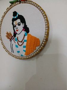 Handmade Embroidered Ram Wall Hanging
