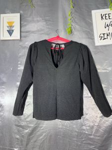 Chic Black Long Sleeve Top