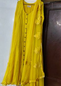 Vibrant Yellow Embroidered Kurta set