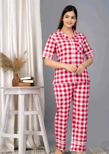 Cozy Red &amp; White Gingham Pajama Set