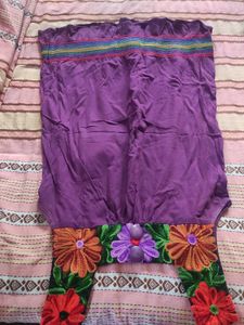 Purple Embroidered Dress
