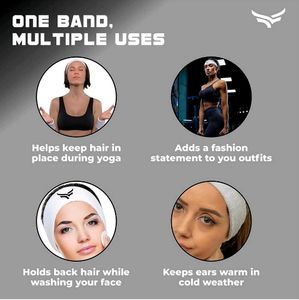 White Athletic Headband