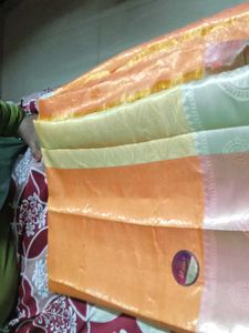 Elegant Orange soft Silk Saree