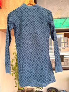 Blue Embroidered Kurta