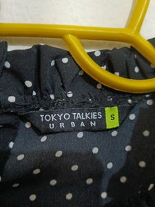Polka Dot Top - Ruffle Sleeve