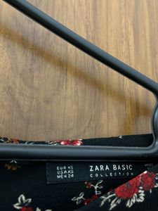 Zara Floral Print Midi Skirt with Slit