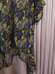 Brown Chiffon Kaftan Dress