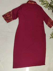 Maroon Kurta Set with Pants✨✨♥️♥️