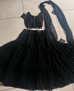 Party Wear Black Lehenga